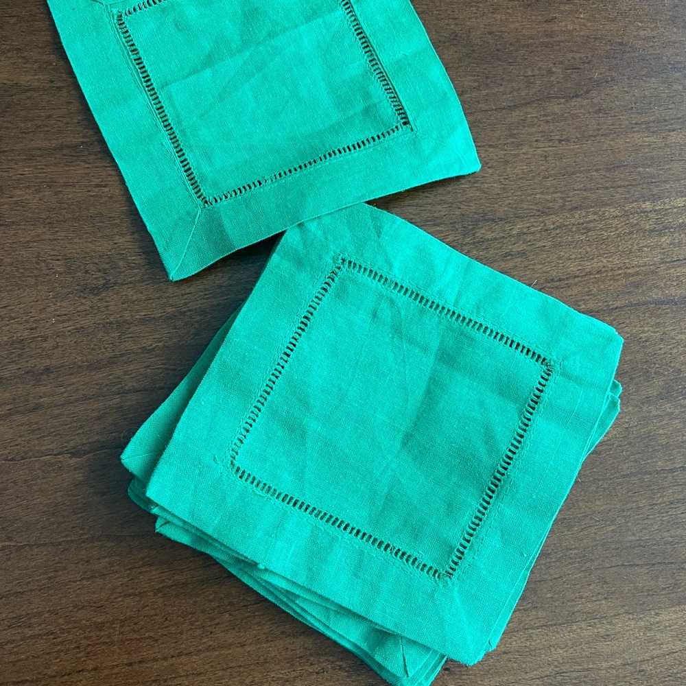 Green Cloth Napkins Set